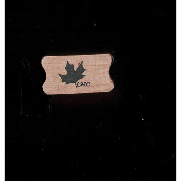 CMC Rectangular Rubber Stamp Brown Green Pilgrim Hat with Leaf & Acorn 3.0"x1.5" - Picture 6 of 6